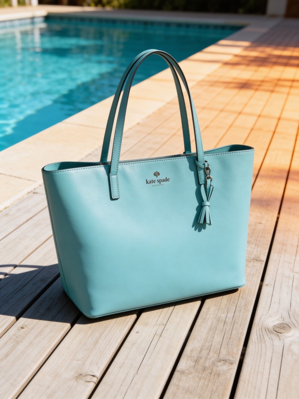 Kate Spade Turquoise Tote Bag